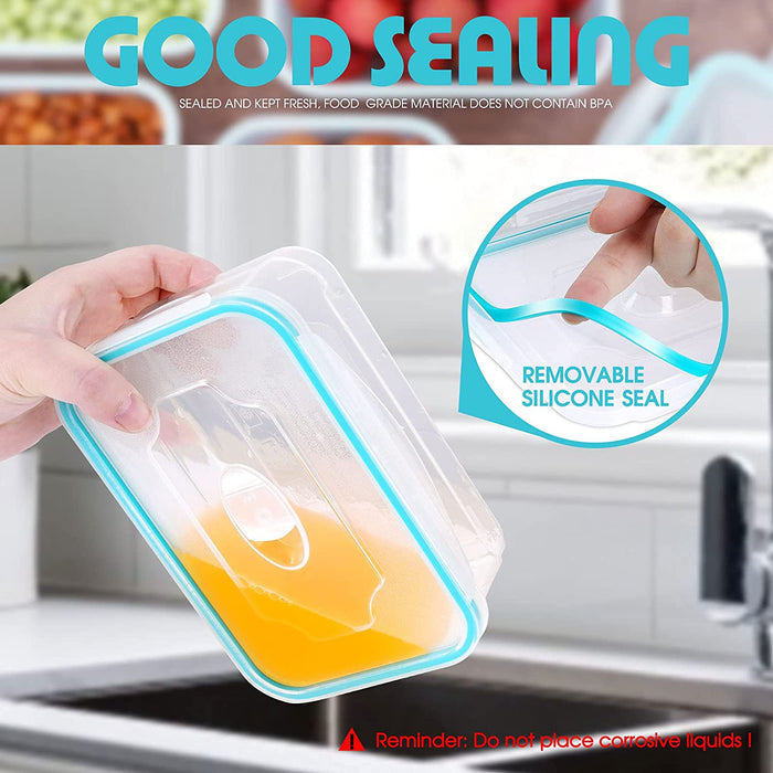 Frischhaltedosen,Leicht Mahlzeit Prep Boxen BPA-Frei - 8 -Teiliges Set (4 Boxen + 4 Deckel) als Vorratsdosen Snackbox oder Brotdose