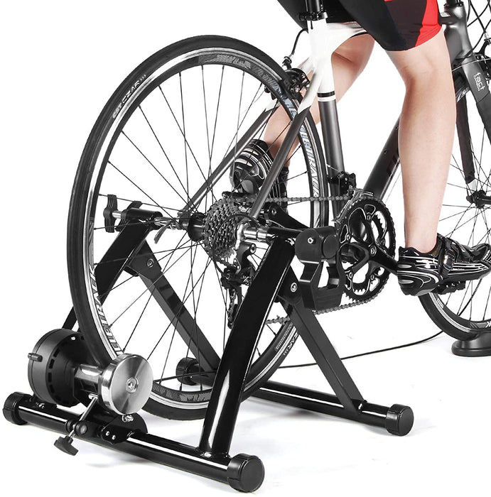 Fahrrad Rollentrainer, Bike Trainer mit Schnellspanner Vorderradunterlage Radtrainer für 26-29 Zoll Fahrradtraining Fahrradfahren Zuhause Indoor