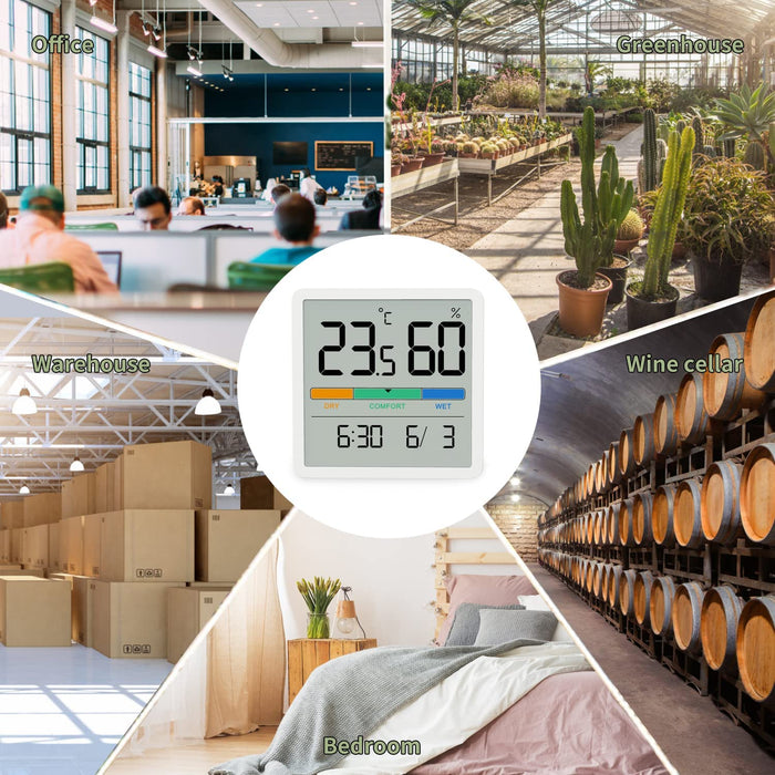 Digitales Thermo-Hygrometer, Tragbares Thermometer Hygrometer Innen mit hohen Genauigkeit, Temperatur und Luftfeuchtigkeitsmesser, Raumklimakontrolle