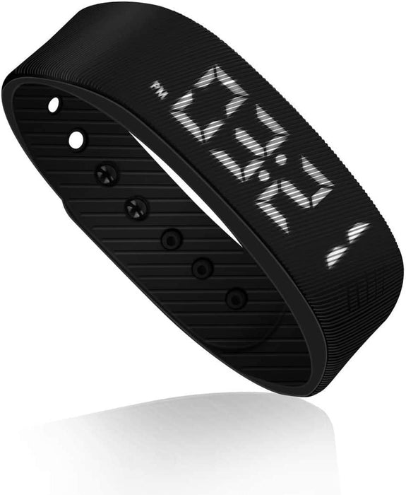 Schrittzähler Pedometer Einfach bedienung Fitness Armband Fitnessarmband mit Uhr Kalorienzähler Schrittmesser Ohne Bluetooth Aktivität tracker
