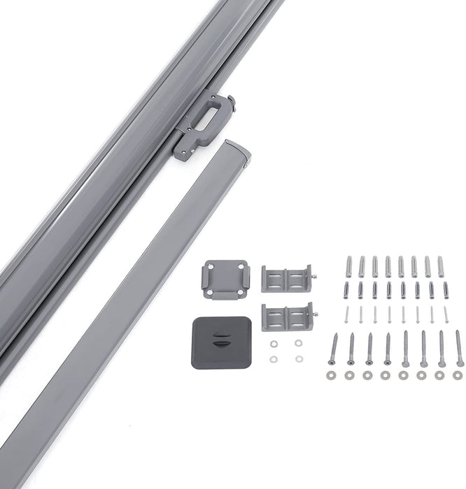 Seitenmarkise, ausziehbar, 160 x 350 cm, Sichtschutz, Sonnenschutz, Blickdicht, Seitenrollo, für Balkon, Terrasse, Garten, beige