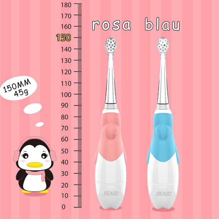 Elektrische Zahnbürste Kinder 6 Monaten bis 4 Jahren,SG513Zahnbürste Köpfe (Grau)