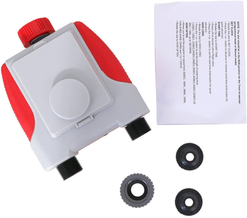 Bewässerungscomputer 2-Auslässe Garten Bewässerungsuhr Automatische Wasser Zeitschaltuhr Bewässerungssystem Wasser Timer