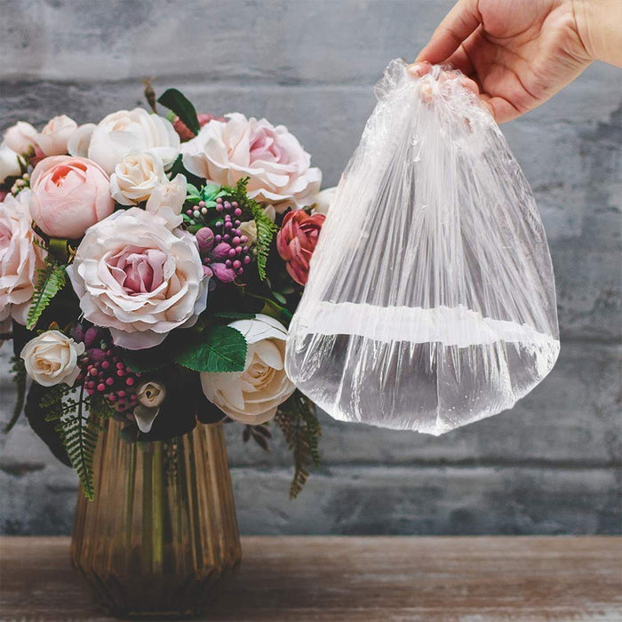 [100 Stück] Einweg Duschhaube, SlickMart Kunststoff Wasserdichte Klar Duschkappe, Haarschutz Haarhaube für Salon, Spa, Reise, Hotel, Dusche