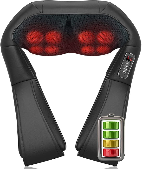 Massagegerät Schulter Nackenmassagegerät mit Wärme, Shiatsu Massagegerät mit 3D-Massage von tiefem Gewebe