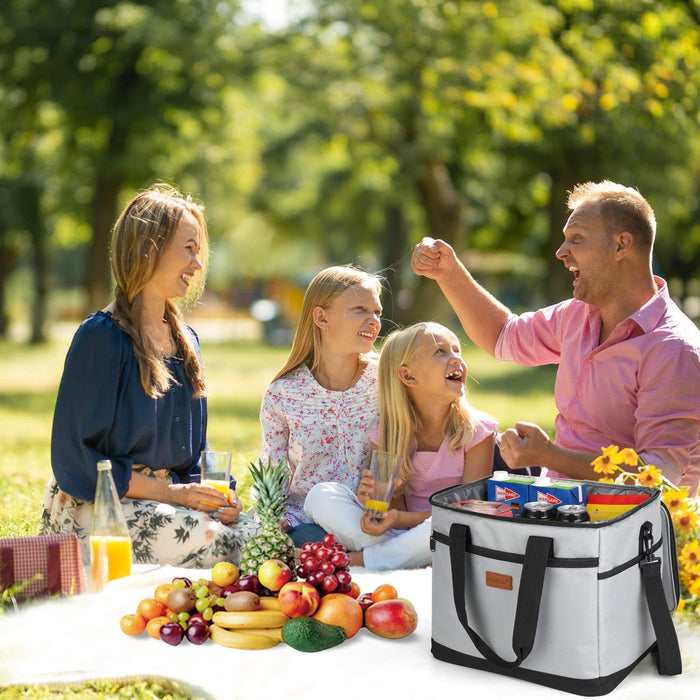Kühltasche, 30L Kühltasche Faltbar Groß Kompatibel Thermotasche Und Kühlbox, Isoliertasche für Picknick, Party Lebensmitteltransport