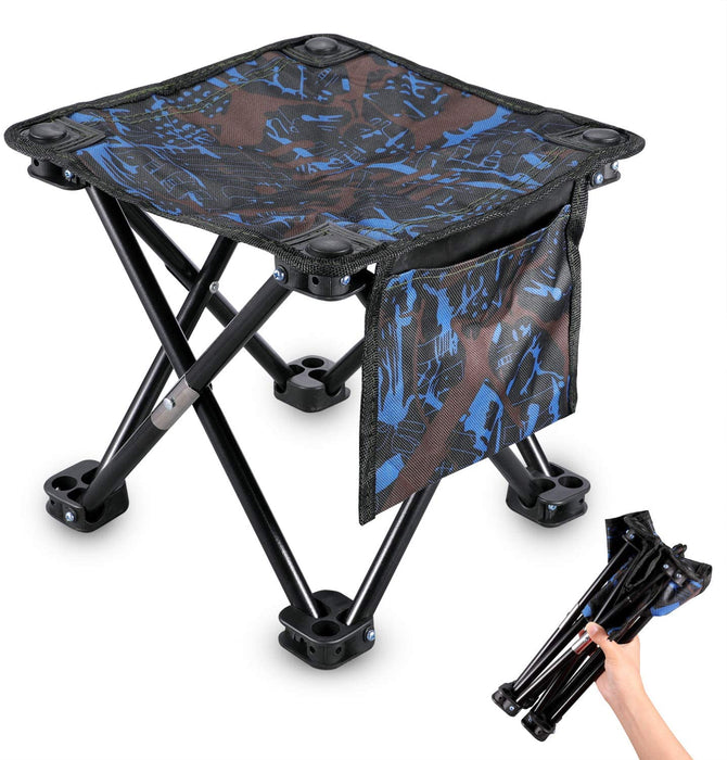 Klein Klappbarer Camping Stuhl Hocker Tragbarer Outdoor Fauler Stool Kompakter Faltbar Strandstuhl Rucksackreisen Wandern Camping Strand Reisen Garten