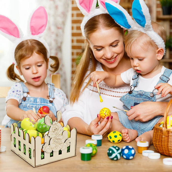 Osternest Kinder, Osterkörbchen, Osterkorb zum befüllen, Osternest mit Hasenmuster, Osterkörbchen zum Befüllen von Geschenken und Snacks