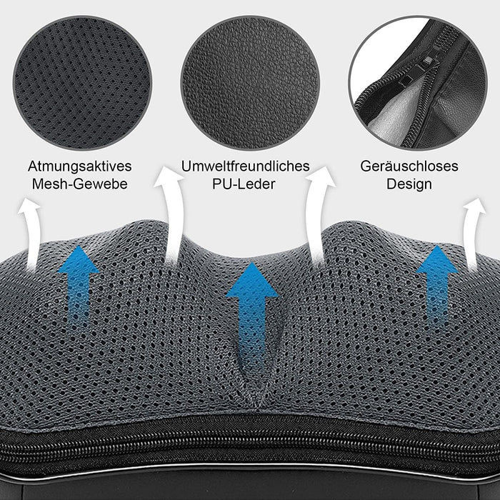 Massagegerät Schulter Nackenmassagegerät mit Wärme, Shiatsu Massagegerät mit 3D-Massage von tiefem Gewebe