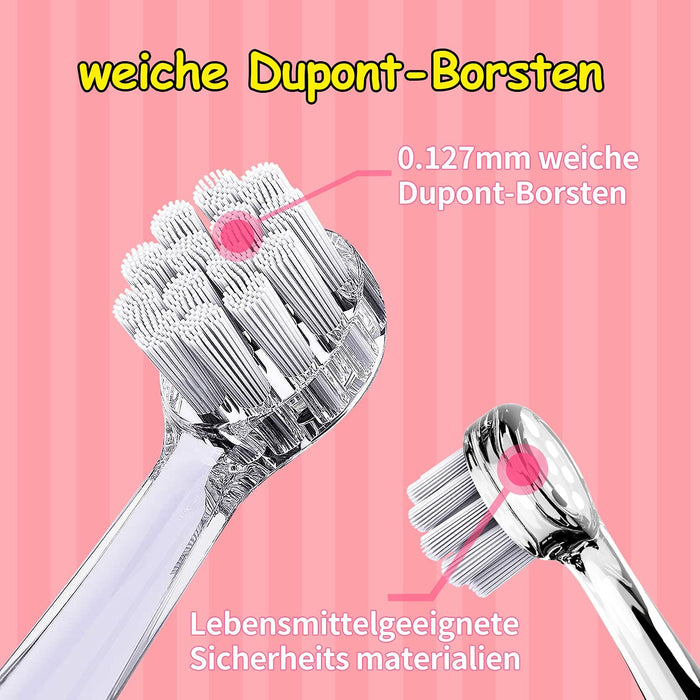 Elektrische Zahnbürste Kinder 6 Monaten bis 4 Jahren,SG513Zahnbürste Köpfe (Grau)