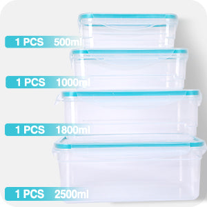 Frischhaltedosen,Leicht Mahlzeit Prep Boxen BPA-Frei - 8 -Teiliges Set (4 Boxen + 4 Deckel) als Vorratsdosen Snackbox oder Brotdose