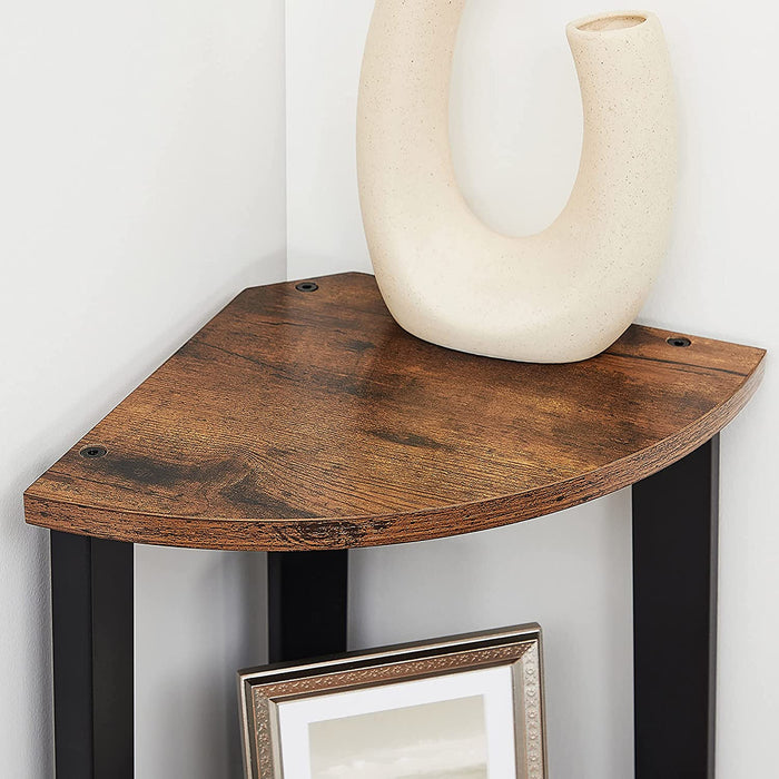 Eckregal, Standregal, Bücherregal, Leiterregal mit 4 Ablagen, einfache Montage, stabiles Stahlgestell, Wohnzimmer, Schlafzimmer, Balkon