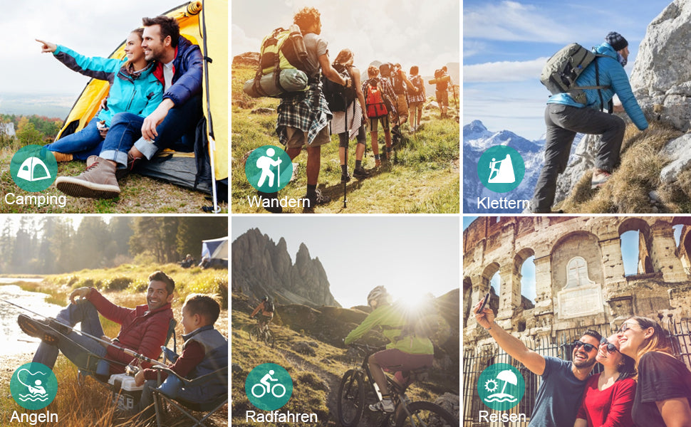 Wireless Solar Powerbank 26800mAh Wasserdichtes Solar Ladegerät USB C Externer Akku mit 4 Outputs, Power Bank für Smartphones, Tablets und mehr