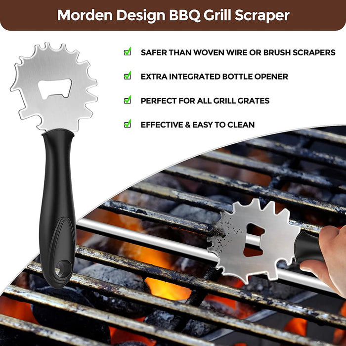 BBQ Grillbesteck Tool Set, 26-teiliges Hochleistungs Edelstahl Grillwerkzeug, Grill Kit mit Matte zum Grillen für Outdoor Picknick Familien Garten