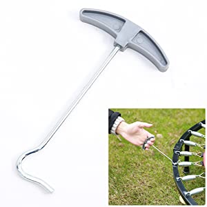 Bodenanker Trampolin Erdanker Trampolin Set Trampolin Bodenanker mit verstellbarem Gurt Spiral-Bodenverankerung für Trampoline, Gartenhaus, Schaukeln