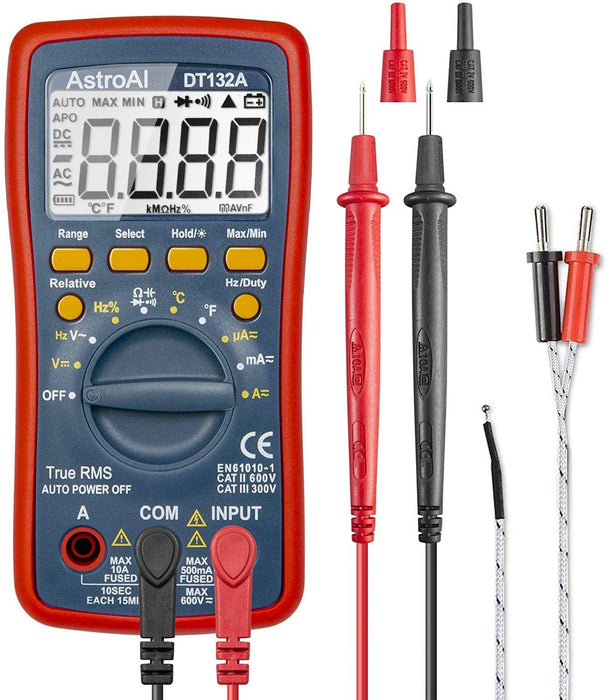 Digital Multimeter, Voltmeter Ohmmeter Amperemeter Mit TRMS 4000 Counts, Manuell und Auto-Range, Misst Spannung, Strom, Widerstand, Durchgang