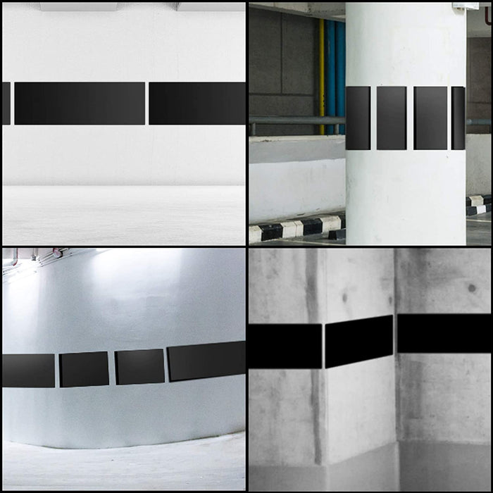 Premium Garagen Wandschutz Türkantenschutz Extra Dicker Auto Türkantenschutz, Selbstklebend, Wasserabweisend 4 Stück Set für Garagenwand Schwarz