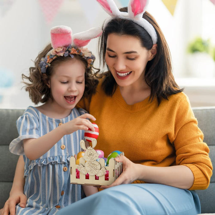 Osternest Kinder, Osterkörbchen, Osterkorb zum befüllen, Osternest mit Hasenmuster, Osterkörbchen zum Befüllen von Geschenken und Snacks