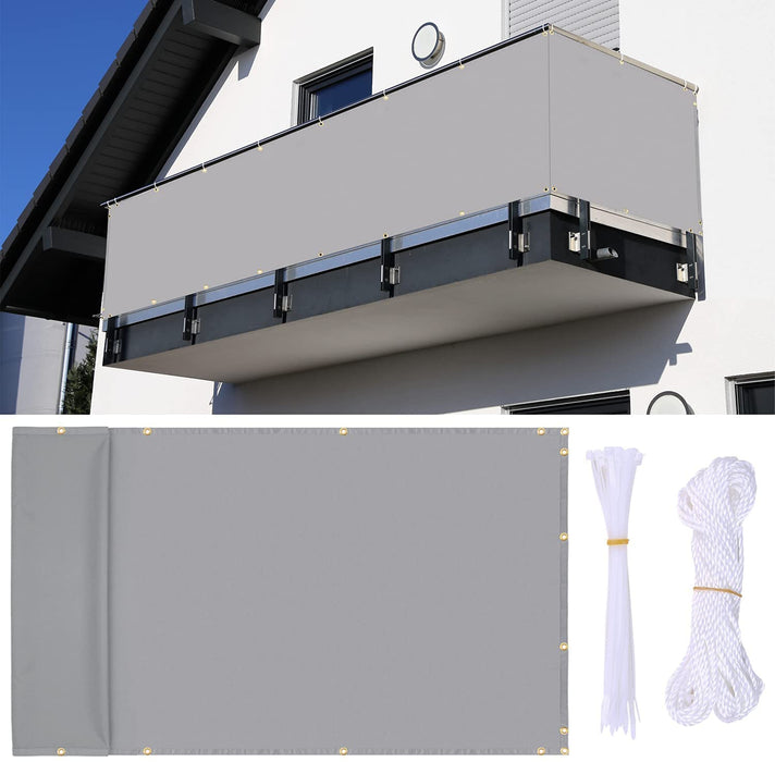 Balkon Sichtschutz, 0,9 x 5 m Sichtschutz Balkonverkleidung Zaunblende Schattiernetz für Balkon, Hinterhof, Terrasse - Uv-Schutz, Reißfest, Windfest