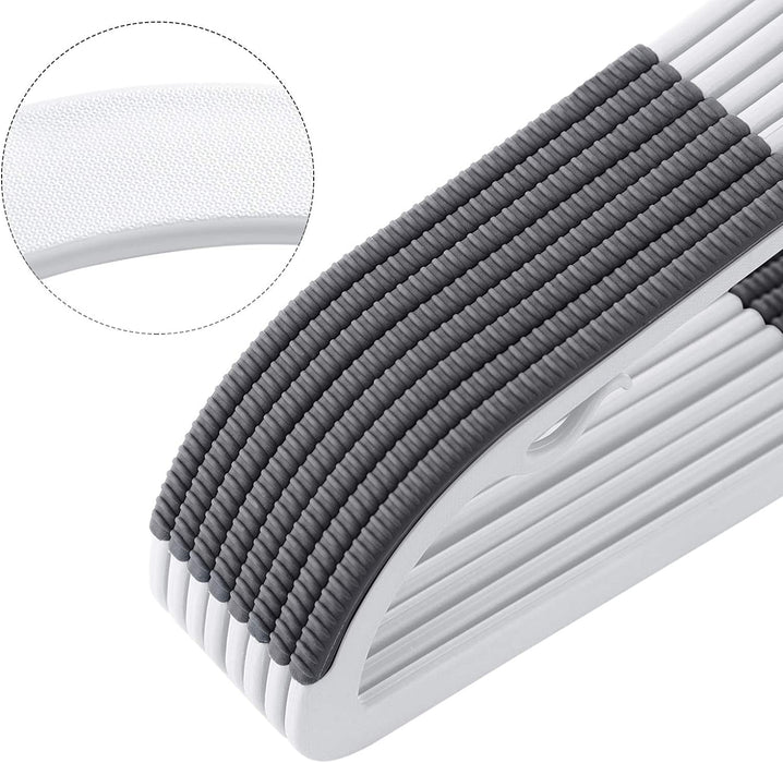 Kleiderbügel 30 Stück, Jackenbügel aus Kunststoff, gut belastbar, Anti-Rutsch-Design, platzsparend, 0,6 cm Dicke, um 360° drehbarer Haken, 42 cm