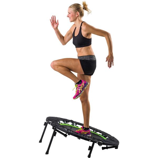 Fitness Trampolin faltbar & verstellbar - Trampolin Ø 104cm mit Stange und Randabdeckung/Jumping Fitness Trampolin/Rebounder