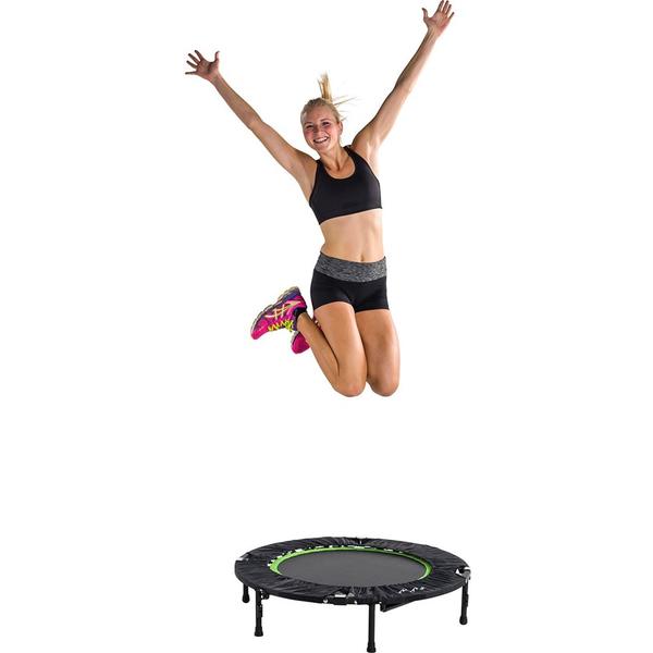 Fitness Trampolin faltbar & verstellbar - Trampolin Ø 104cm mit Stange und Randabdeckung/Jumping Fitness Trampolin/Rebounder