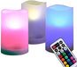 Flammenlose Kerzen, Farbwechselnde LED-Kerzen mit Fernbedienung und Timer für Hochzeit, Geburtstags, 3 Kerzen, 3 AAA-Batteriebetriebene 