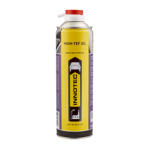 Innotec High-TEF Oil Teflonöl Schmieröl auf PTFE-Basis, 500ml Sprühdose -  hervorragendes Schmiervermögen auch bei Druck- und Temperaturbelastung 