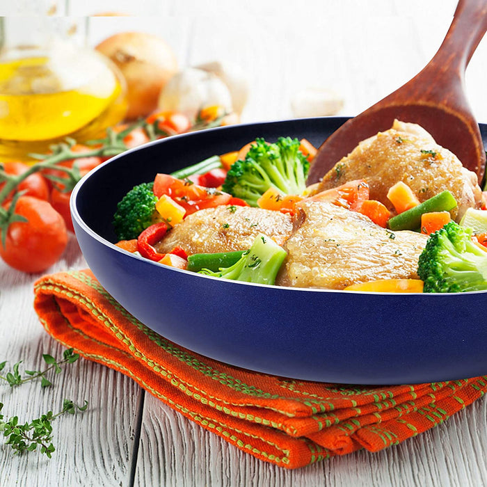 Aluminium Induktion Pfanne Set,2 Stück Bratpfanne 20 & 26cm,Antihaftbeschichtung, Rutchfest Griff, Spülmaschinenfest