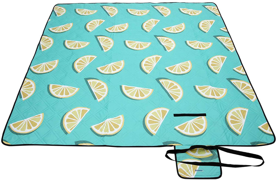 Picknickdecke, 200 x 200 cm große Stranddecke, Campingdecke, wasserdichte Unterseite, maschinenwaschbar, faltbar, für Garten, Park, Strand, Camping
