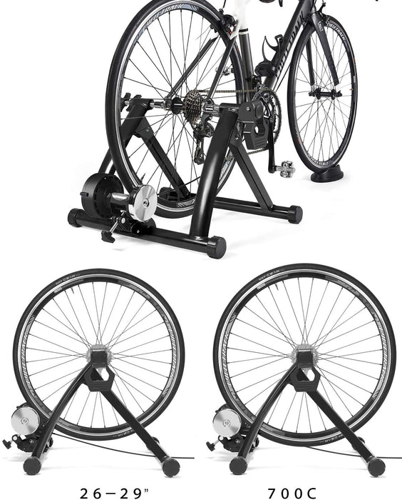 Fahrrad Rollentrainer, Bike Trainer mit Schnellspanner Vorderradunterlage Radtrainer für 26-29 Zoll Fahrradtraining Fahrradfahren Zuhause Indoor