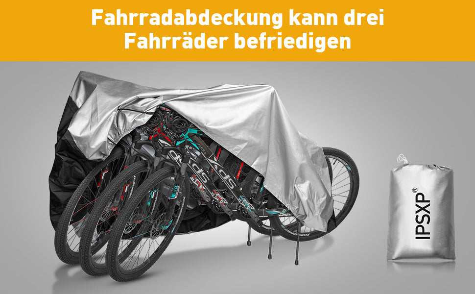 Fahrradabdeckung Abdeckplane, 210D Oxford-Gewebe Fahrrad Schutzhülle Fahrradgarage mit Abschließbar Loch für 29 Zoll Universal Fahrrad Mountainbikes