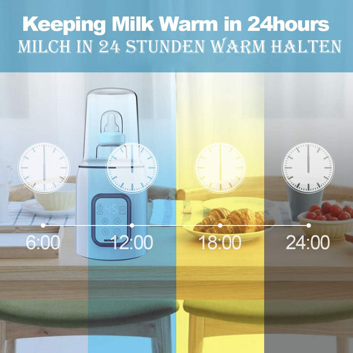 Flaschenwärmer baby Sterilisator für babyflaschen 5-in-1Fast Babynahrungsheizung Warmhalten von Babynahrung & Abtauung BPA-freier Fläschchenwärmer