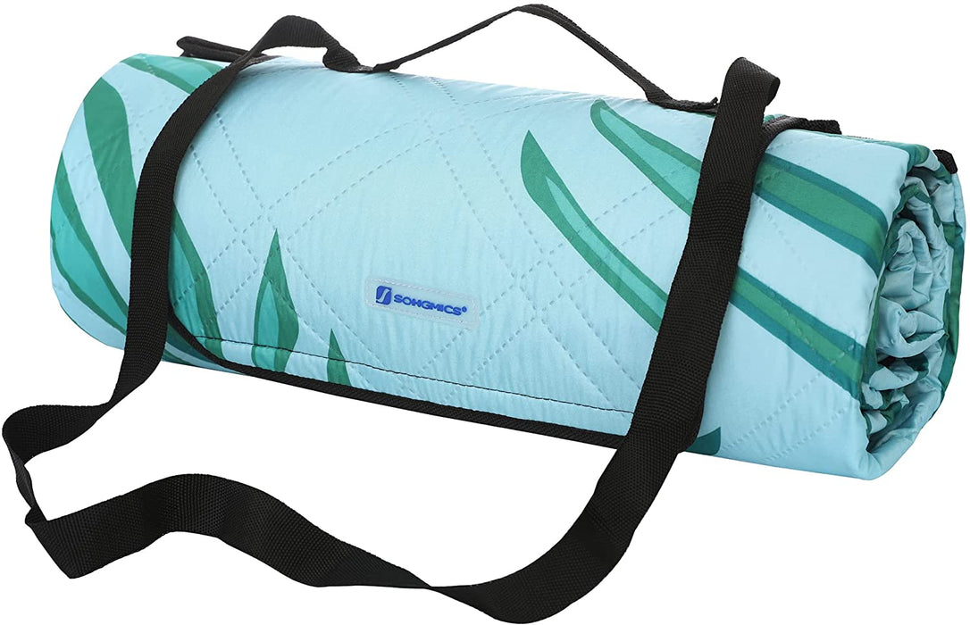 Picknickdecke, 150 x 200 cm große Stranddecke, Campingdecke, wasserdichte Unterseite, maschinenwaschbar, faltbar, für Garten, Park, Strand, Camping