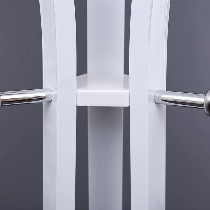 Metall Garderobenständer Kleiderständer 176 cm hoch Weiß - Edel und sehr Stabil