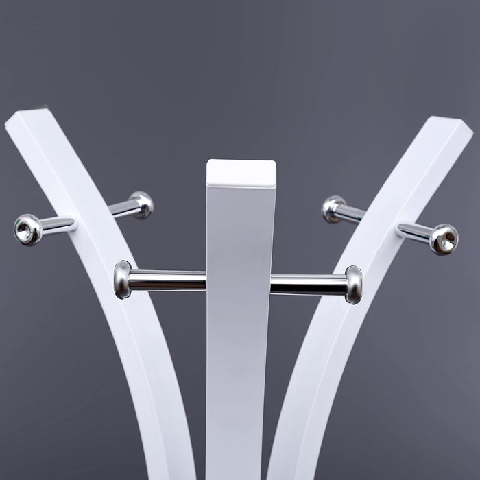 Metall Garderobenständer Kleiderständer 176 cm hoch Weiß - Edel und sehr Stabil