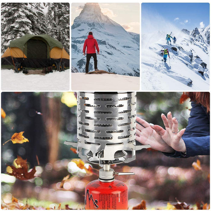 Campingheizung Zeltheizung Zeltheizung Gas Heizgerät Edelstahlheizung Heizungszubehör Zum Wandern, Campingheizen