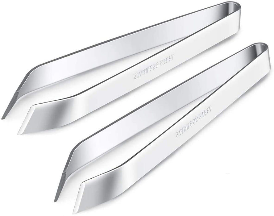 2 Stück Pinzette Edelstahl, Pinzetten Set und Fischgrätenzange - Grätenzange