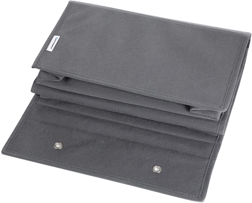 Hängender Organizer mit 4 Taschen, Hängeaufbewahrung für die Tür, für Schlafzimmer, Büro, Kinderzimmer, 33,5 x 12 x 100 cm, grau