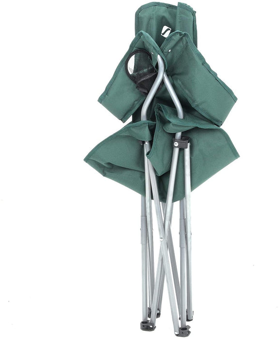 Campingstuhl, 2er-Set, klappbar, komfortabel, Klappstuhl mit robustem Gestell, bis 150 kg belastbar, mit Flaschenhalter, Outdoor Stuhl