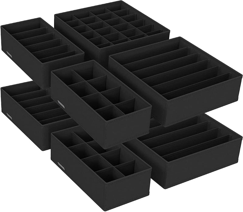 Aufbewahrungsboxen für Unterwäsche, 8er Set, Schubladen-Organizer, Ordnungssystem für Kleiderschrank, für BHS, Unterwäsche, Socken, Krawatten