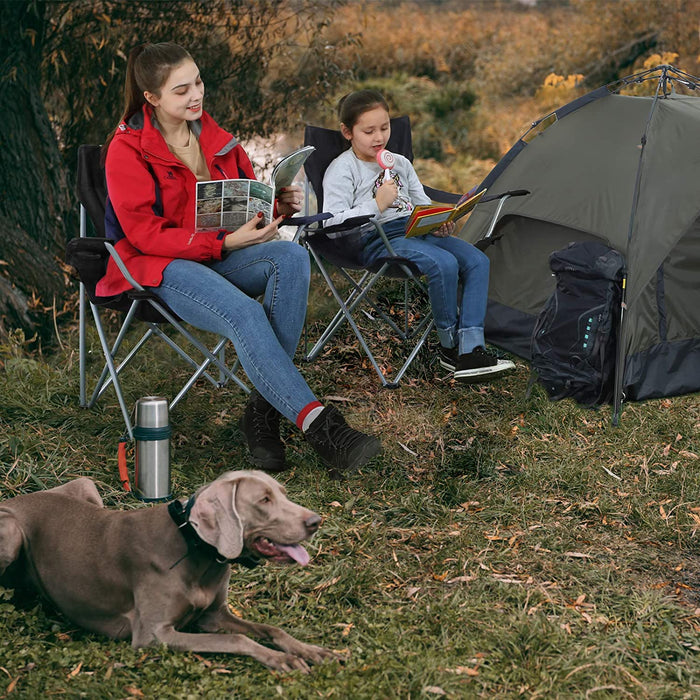 ampingstuhl klappbar, Camping Stuhl, 2er Set, faltbar, bis zu 120 kg belastbar