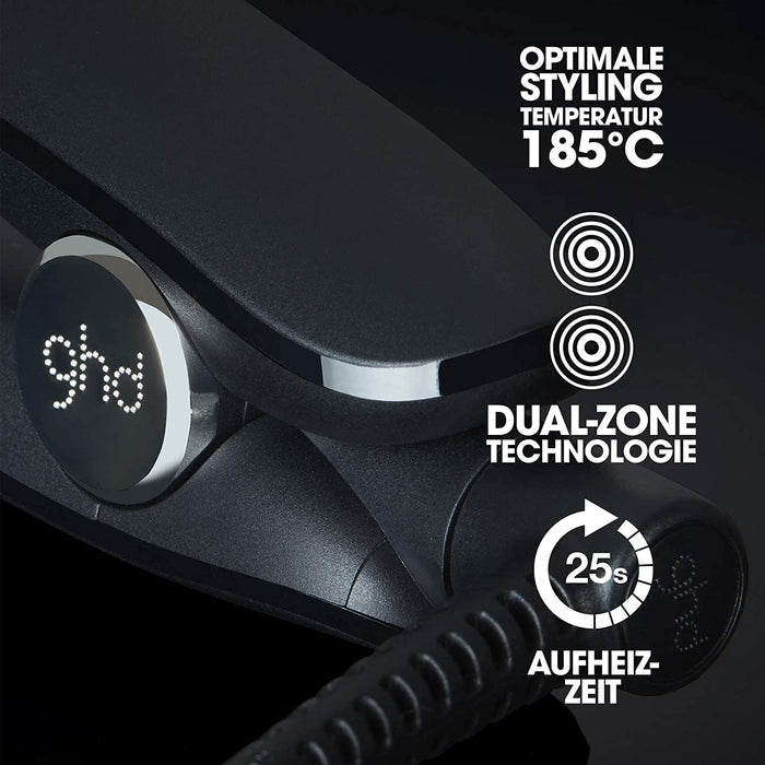 ghd gold Styler, professionelles Glätteisen mit optimaler Stylingtemperatur, schwarz