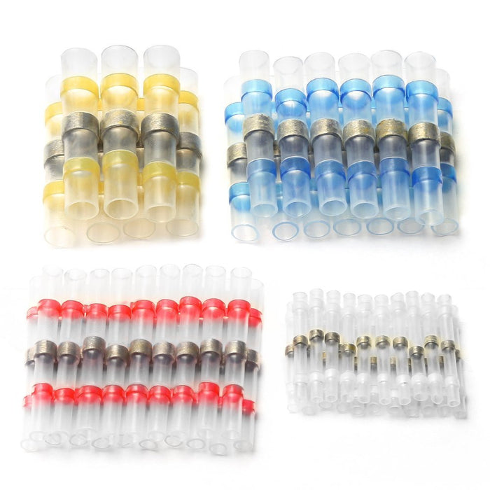 Lötverbinder, 100pcs Lötverbinder Set Sortiment 4 Verschiedene Größen Schrumpfverbinder Stoßverbinder Quetschverbinder Kabelverbinder