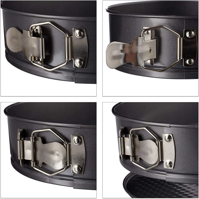 Springform Set, 4-teilig, rund, Ø 18/24/26/28 cm, Kuchenbackform, Antihaft, 250° hitzebeständig, Stahl, Standard