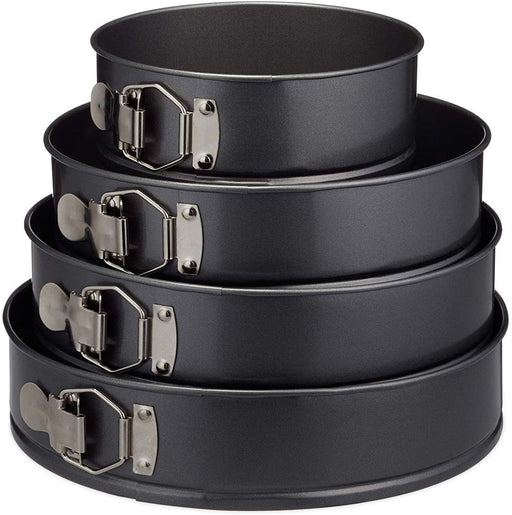 Springform Set, 4-teilig, rund, Ø 18/24/26/28 cm, Kuchenbackform, Antihaft, 250° hitzebeständig, Stahl, Standard