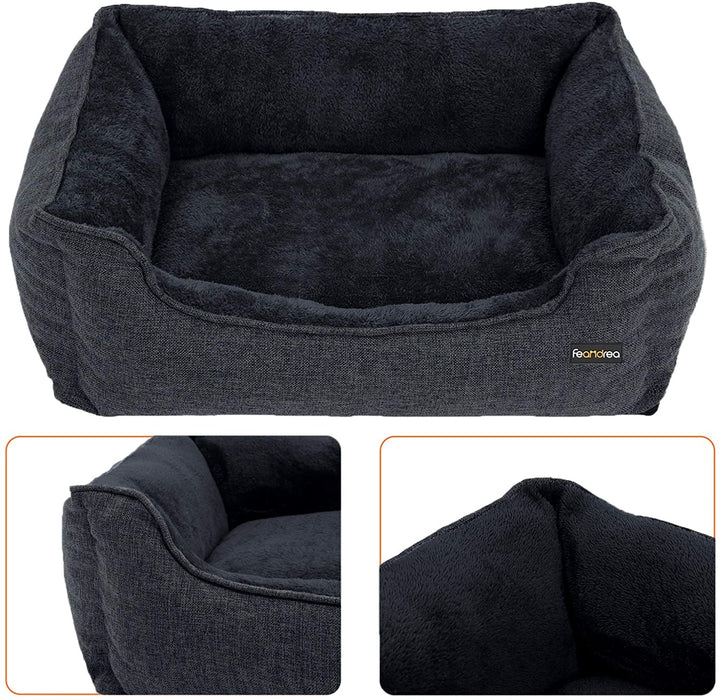 Hundebett, Bezug abnehmbar, 110 x 75 x 27 cm, dunkelgrau