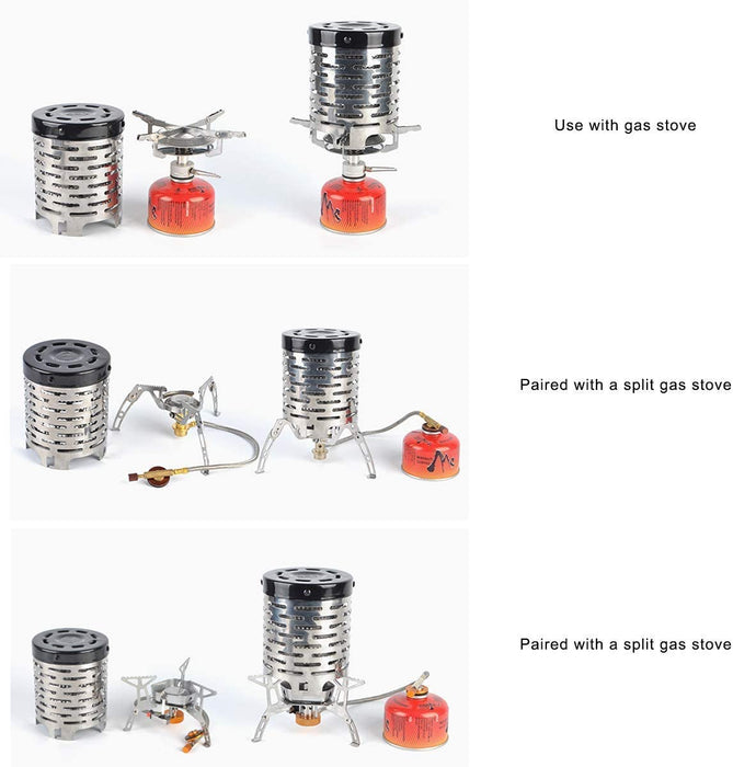 Campingheizung Zeltheizung Zeltheizung Gas Heizgerät Edelstahlheizung Heizungszubehör Zum Wandern, Campingheizen