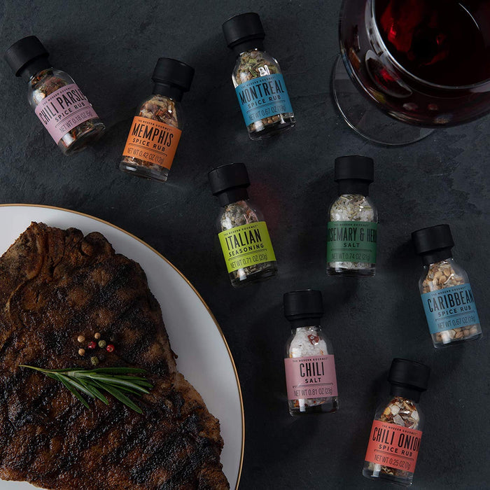 BBQ Gewürze Geschenkset - Set mit 20 Barbecue Grillgewürzen für die Grillparty - 20 Gewürzmischungen