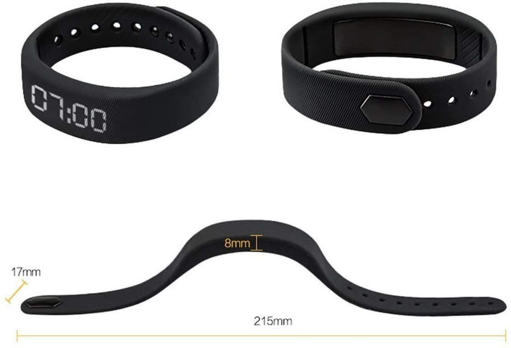 Schrittzähler Pedometer Einfach bedienung Fitness Armband Fitnessarmband mit Uhr Kalorienzähler Schrittmesser Ohne Bluetooth Aktivität tracker